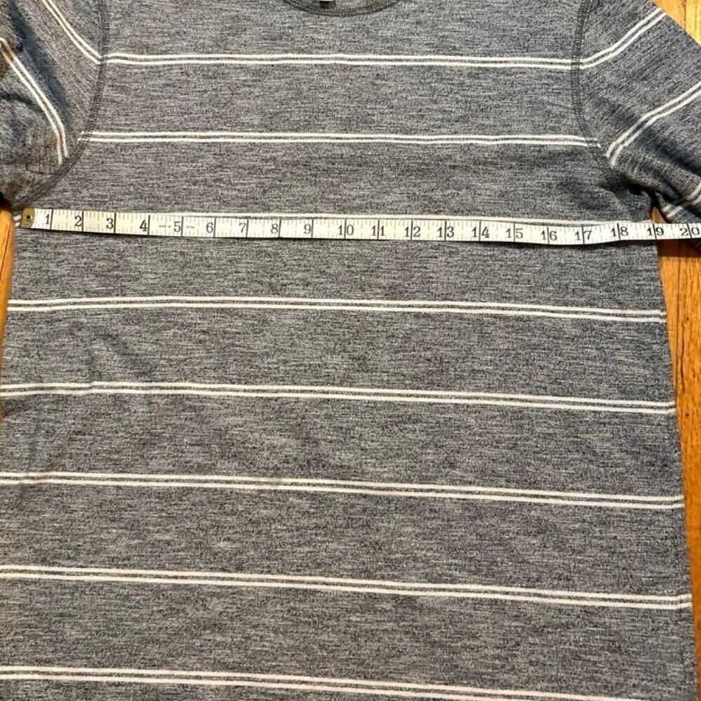 Modern Amusement Gray Striped Long Sleeve Shirt Mens Med Casual Cotton - Picture 5 of 10